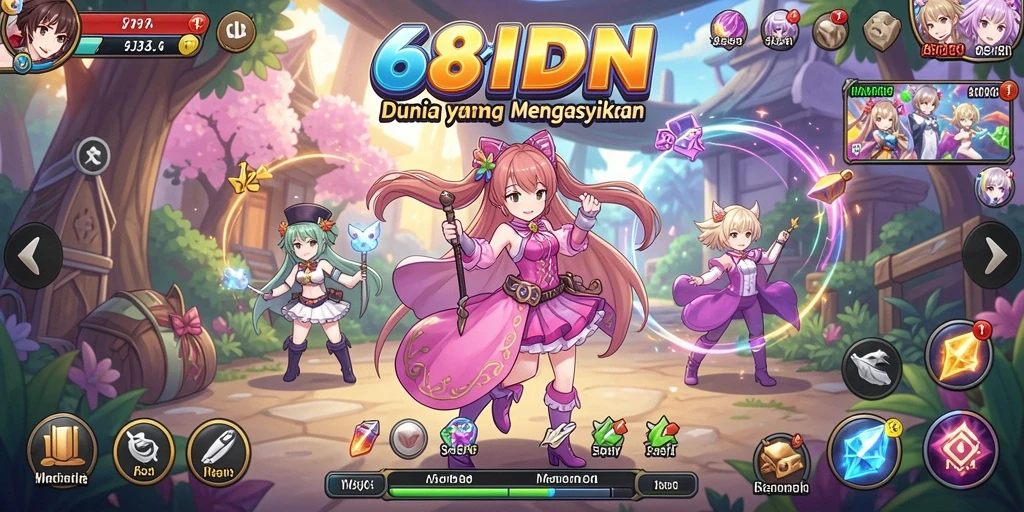 Screenshot dari gameplay Anime di aplikasi 68IDN.