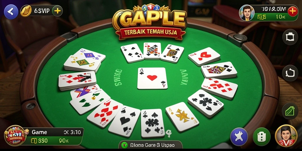 Screenshot utama 6SVIP menampilkan gameplay seru Gaple.