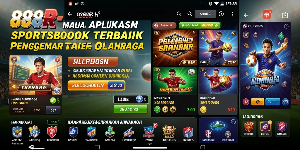 Tampilan utama gameplay Sportsbook 888R dengan pilihan taruhan yang menarik.