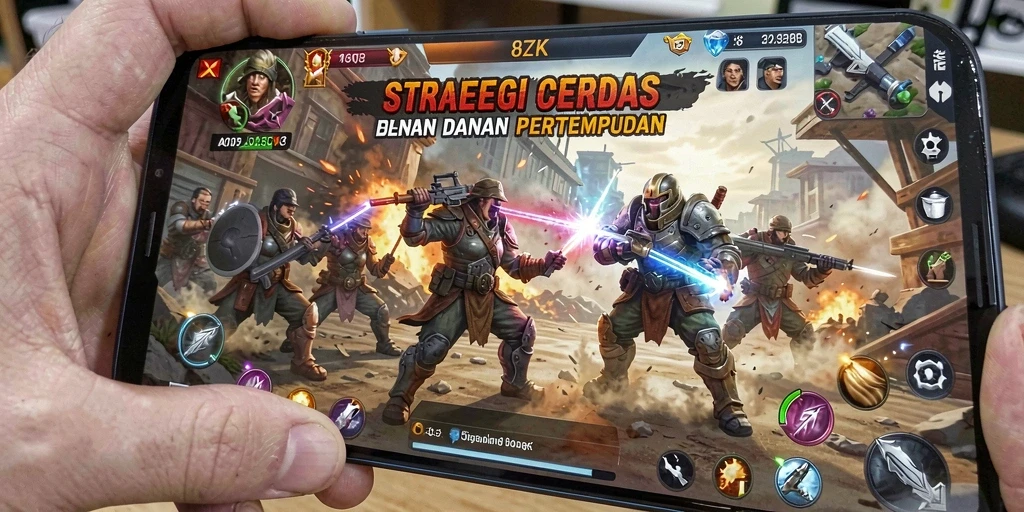 Tampilan gameplay 8ZK yang strategis dan menegangkan.