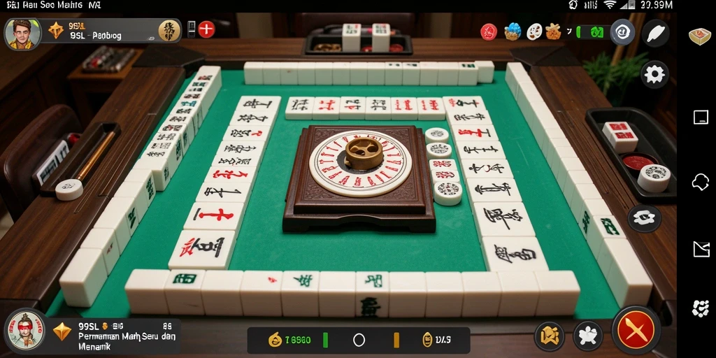 Tampilan gameplay menarik dari 99SL saat bermain Mahjong.