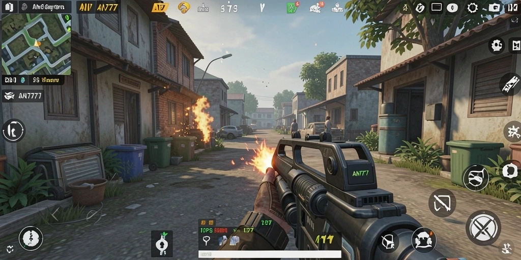 Menampilkan aksi mendebarkan dalam gameplay TPS AN777.