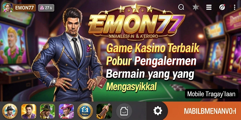 Tampilan gameplay Kasino yang mengasyikkan dalam EMON77.