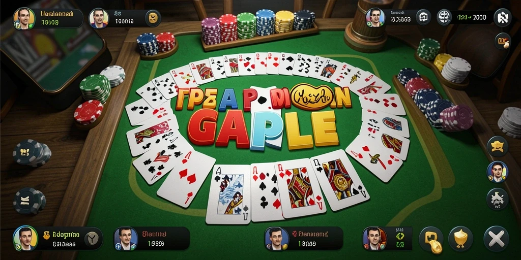 Tampilan menarik gameplay Gaple dalam FO8 yang mengasyikkan.