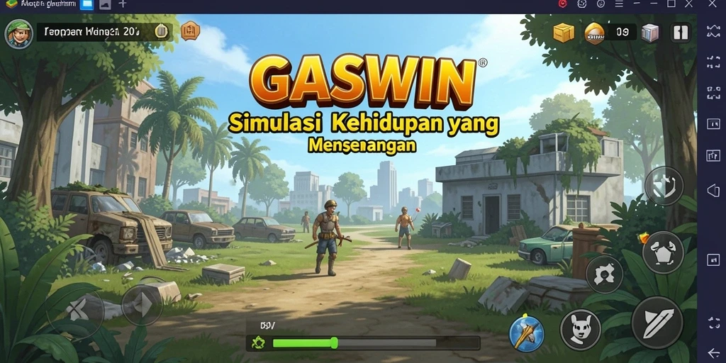 Tampilan gameplay GASWIN yang menarik dan interaktif.