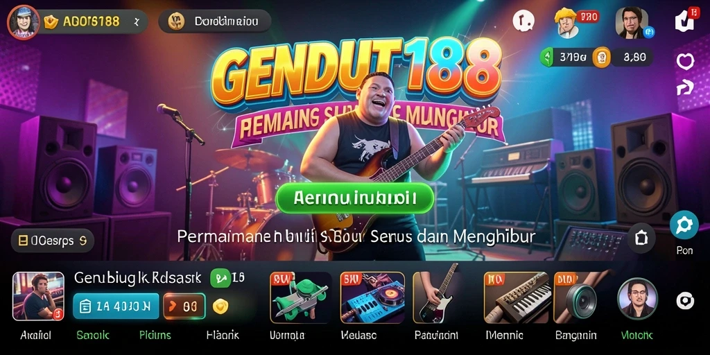 Gameplay GENDUT188 yang menampilkan serunya bermain musik.