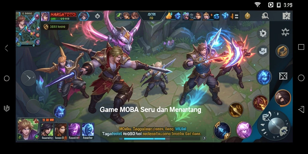 Gameplay intens HARGATOTO dengan pertarungan tim epik.