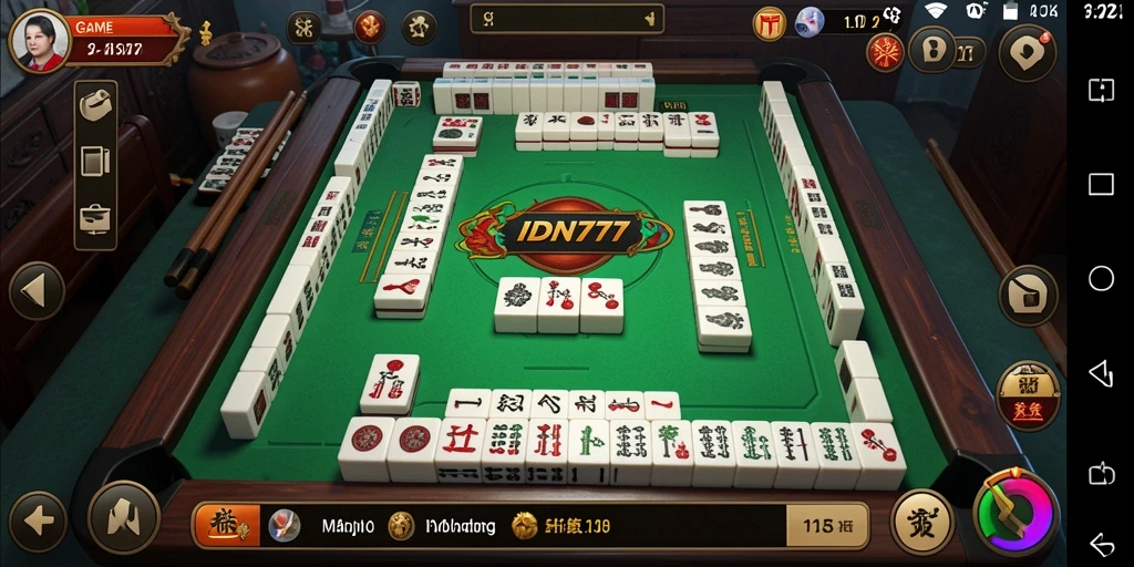 Screenshot gameplay IDN777 yang menampilkan tantangan Mahjong.
