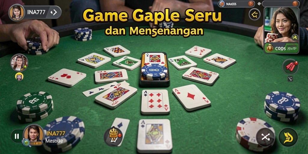 Screenshot menunjukkan serunya gameplay Gaple di INA777.