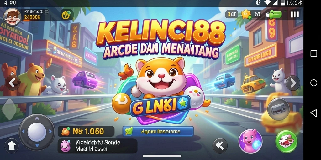 Tampilan gameplay KELINCI88 yang penuh warna dan dinamis.