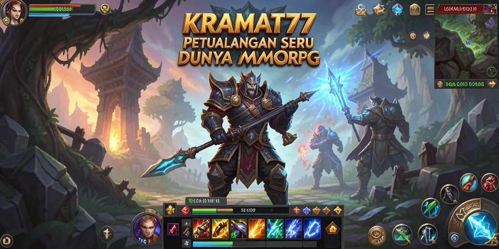 Tampilan epic gameplay dalam dunia KRAMAT77 yang menyeramkan.