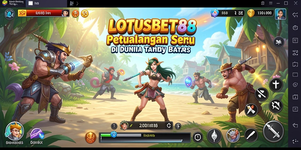 Tangkapan layar gameplay LOTUSBET88 menunjukkan aksi petualangan yang mendebarkan.