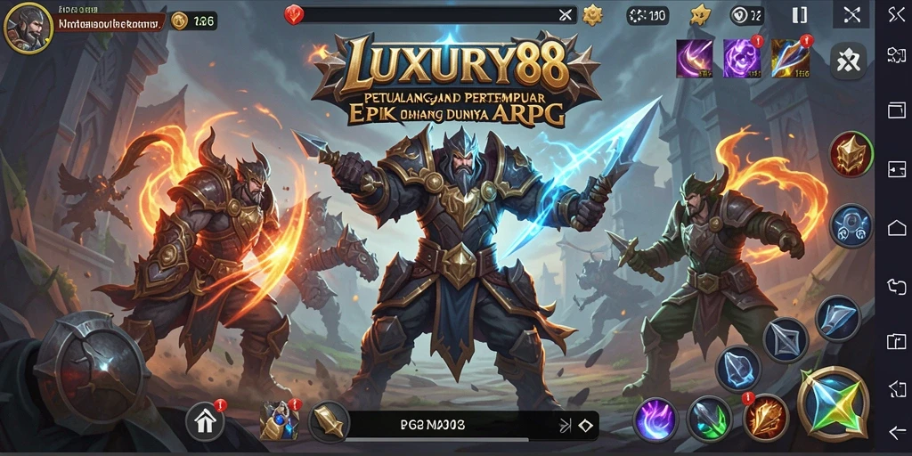 Gameplay seru LUXURY88 dengan aksi pertempuran ARPG yang mendebarkan.