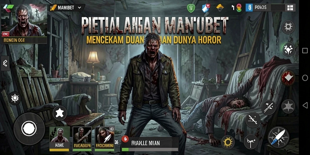 Tangkapan layar MAMIBET menampilkan momen mencekam saat menjelajahi kegelapan.