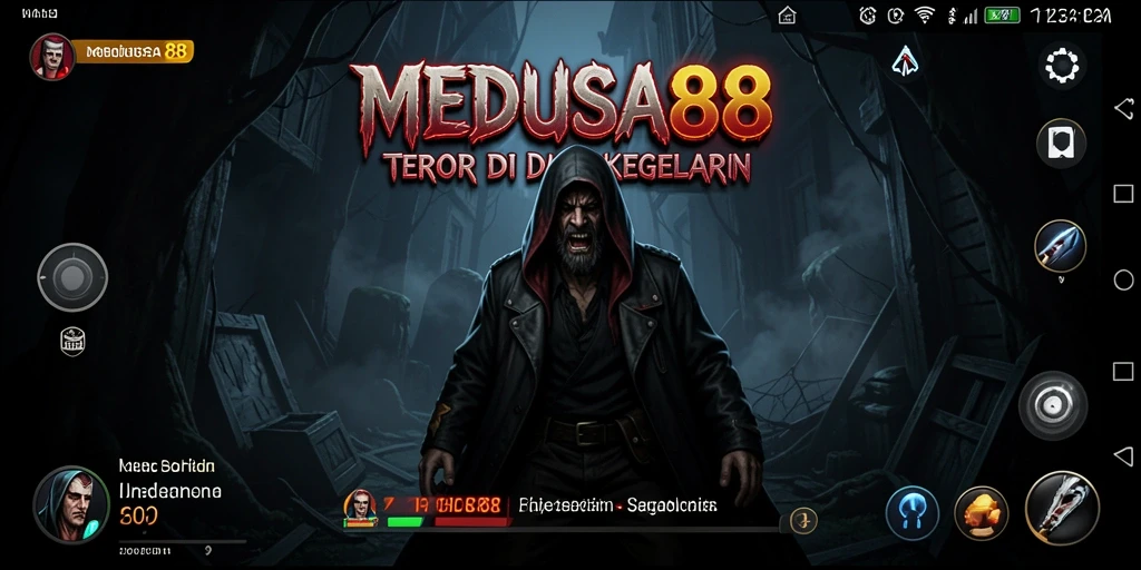 Gameplay menyeramkan MEDUSA88 dengan suasana yang mencekam.