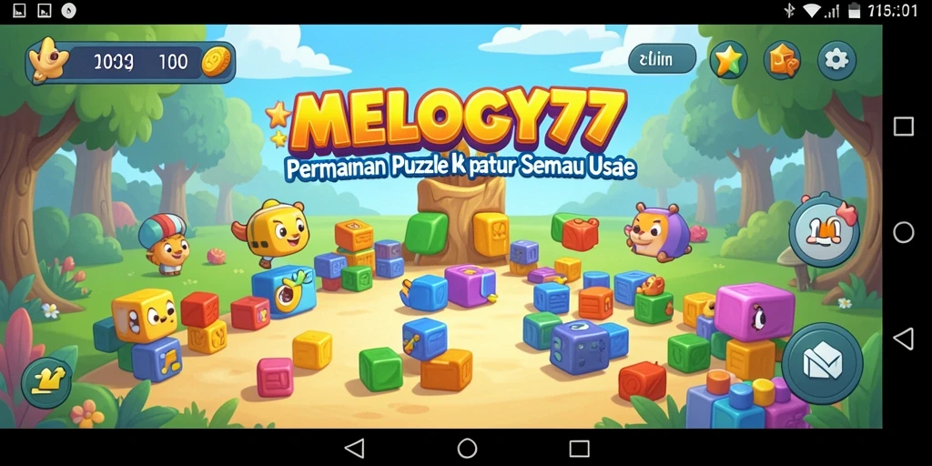 Screenshot gameplay <strong>MELODY77</strong> menunjukkan tantangan Puzzle yang menawan.