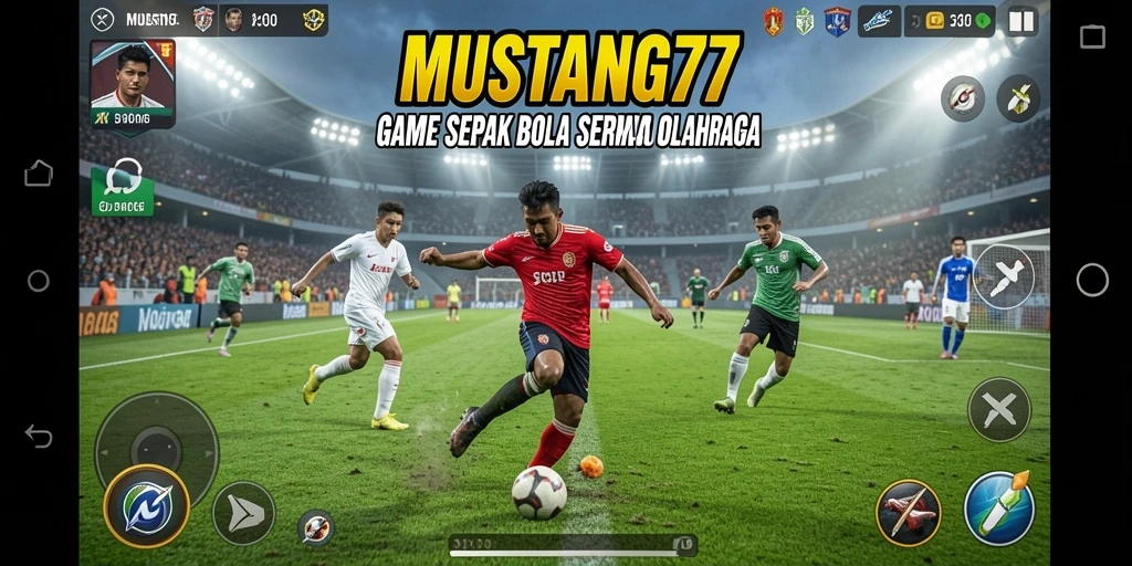 Tampilan gameplay seru dalam MUSTANG77 yang memukau.