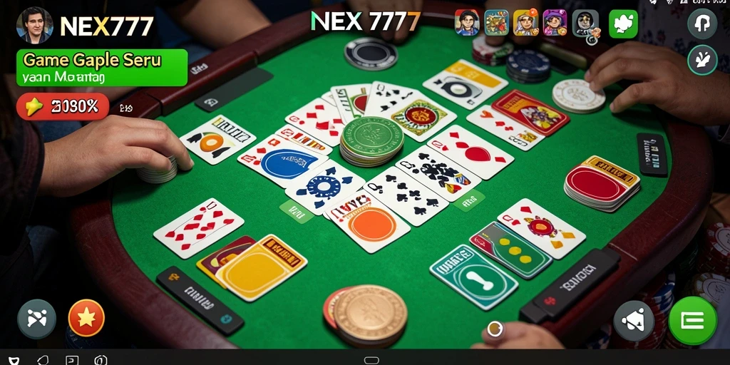 Gameplay seru NEX777 dalam permainan Gaple yang menantang.