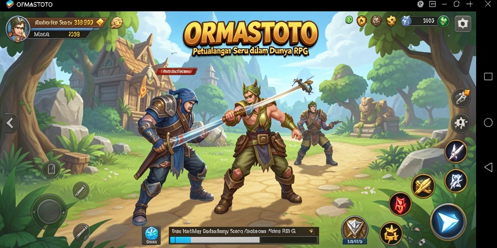 Menampilkan aksi seru dalam gameplay RPG ORMASTOTO.