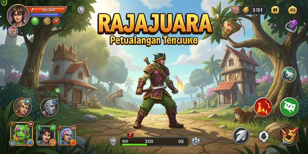 Gameplay seru RAJAJUARA dengan grafis memukau.