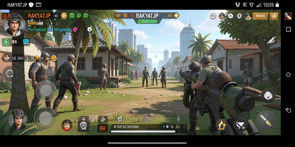 Tampilan gameplay RAKYATJP dengan nuansa simulasi yang mendalam.