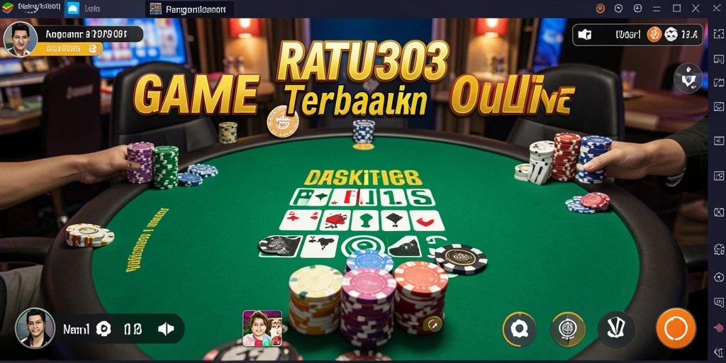 Tampilan menarik dari gameplay poker di RATU303