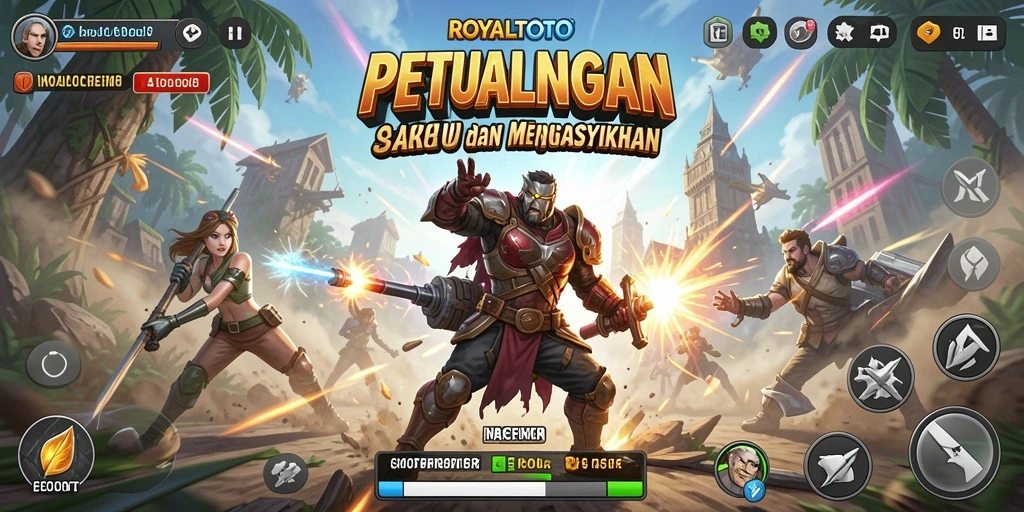 Tampilan gameplay aksion menegangkan dari ROYALTOTO.