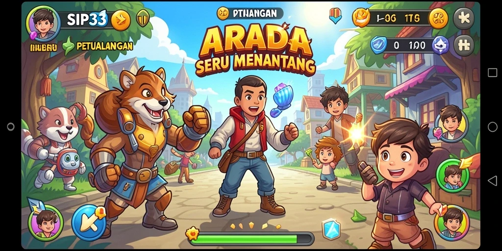 Tampilan gameplay SIP33 yang menarik dalam misi Arcade.