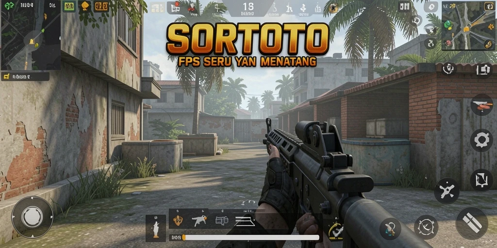 Screenshot SORTOTO menampilkan aksi tembak-menembak yang intens dan seru.